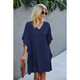 Women's V-Neck Dolman Sleeve Batwing-Style Dress product