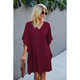 Women's V-Neck Dolman Sleeve Batwing-Style Dress product