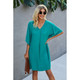 Women's V-Neck Dolman Sleeve Batwing-Style Dress product