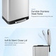 13.2-Gallon Stainless Steel Trash Can with Lock Device product