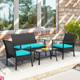 Costway 4-Piece Wicker Patio Furniture Set product