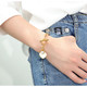 Women's 18K Gold Plated Dainty Toggle Heart Charm  Bracelet product