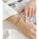 Women's 18K Gold Plated Dainty Toggle Heart Charm  Bracelet product