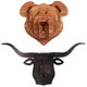 3D Faux Wooden Animal Head Sculpture product