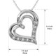 10-Diamond Natural Rose-Cut Heart Necklace with 18-Inch Chain product