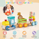 Costway Wooden Stackable Train Set with Animal Toys product