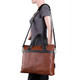 Eastward 15” Leather Two-Tone Tablet and Laptop Briefcase product