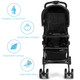 Travel Stroller for Airplane with Adjustable Backrest & Canopy product