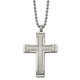 Titanium 22-in Brushed and Polished Cross Necklace product