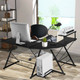 Costway 58'' x 44'' L-Shaped Gaming Desk with Monitor Stand product