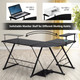 Costway 58'' x 44'' L-Shaped Gaming Desk with Monitor Stand product