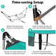 Costway Folding Hammock with Side Pocket and Iron Stand product