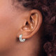 Brushed and Polished Stainless Steel Hinged Hoop Earrings product