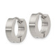 Brushed and Polished Stainless Steel Hinged Hoop Earrings product