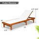 Outdoor Wood Chaise Lounge Chair with 5-Postion Adjustable Back product