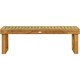 Outdoor Square-End 52'' Acacia Wood Bench (1- or 2-Pack) product