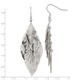 Stainless Steel Polished Leaves Dangle Earrings product