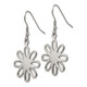 Stainless Steel Polished Dangle Flower Earrings product