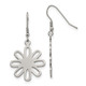 Stainless Steel Polished Dangle Flower Earrings product