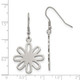 Stainless Steel Polished Dangle Flower Earrings product