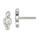 Stainless Steel Polished Treble Clef Post Earrings product