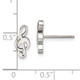 Stainless Steel Polished Treble Clef Post Earrings product