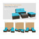 4-Piece Rattan Wicker Furniture Set  product