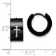 Stainless Steel IP-Plated 7mm Hinged Hoop Cross Earrings product