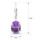 3/4CT Gemstone & Diamond Leverback Drop Earrings in 14K White Gold Filled product