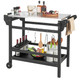 Movable Outdoor Dining Cart with Stainless Steel Tabletop product