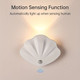 Motion Sensor LED Wall Lamp,USB Type-C Night Lighting Wireless For Living Room,Home Staircase Shell Decoration Color White product