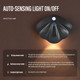 Motion Sensor LED Wall Lamp,USB Type-C Night Lighting Wireless For Living Room,Home Staircase Shell Decoration Color Black product