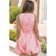 Rosa Floral Jacquard Sleeveless Mini Dress with Waist Tie product