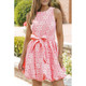 Rosa Floral Jacquard Sleeveless Mini Dress with Waist Tie product