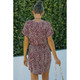 Leopard Dotted Waist Tie T-Shirt Dress product