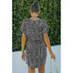 Leopard Dotted Waist Tie T-Shirt Dress product