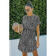 Leopard Dotted Waist Tie T-Shirt Dress product