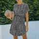 Leopard Dotted Waist Tie T-Shirt Dress product