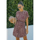 Leopard Dotted Waist Tie T-Shirt Dress product