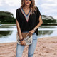 V-Short Dolman Sleeves Boho Top product