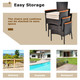 7-Piece Rattan Patio Dining Set with Stackable Chairs & Umbrella Hole product