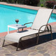 Outdoor Patio Lounge Chair Chaise Fabric with Adjustable Recliner product