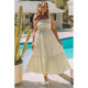 Jayleen Plaid Ruffled Sleeve Smocked Maxi Dress product