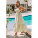 Jayleen Plaid Ruffled Sleeve Smocked Maxi Dress product