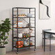 5-Tier Foldable Shelving Unit with Detachable Wheels (1 or 2-Pack) product