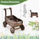 Decorative Wooden Wagon Cart Plant Stand product