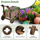 Decorative Wooden Wagon Cart Plant Stand product
