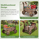 Decorative Wooden Wagon Cart Plant Stand product