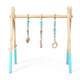 Foldable Wooden Baby Gym with 3 Wooden Baby Teething Toys product