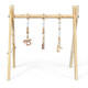 Foldable Wooden Baby Gym with 3 Wooden Baby Teething Toys product